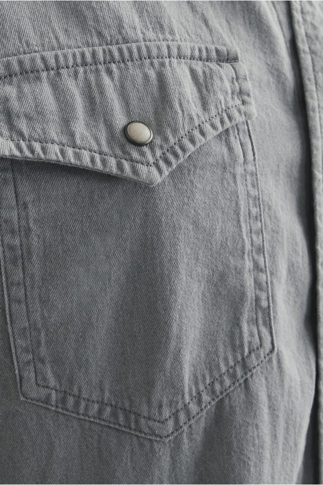 JJESHERIDAN SHIRT L/S NOOS 12138115 Light Grey Denim/SLIM